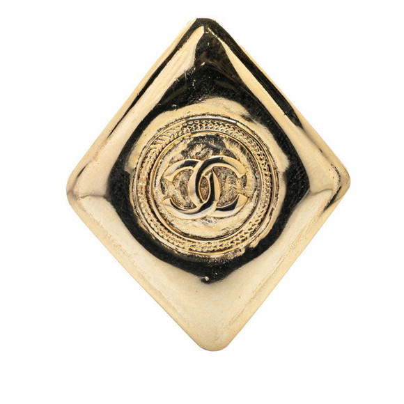 Vintage Chanel Coco Mark diamond brooch, gold plated, for women. - Picture 1 of 3